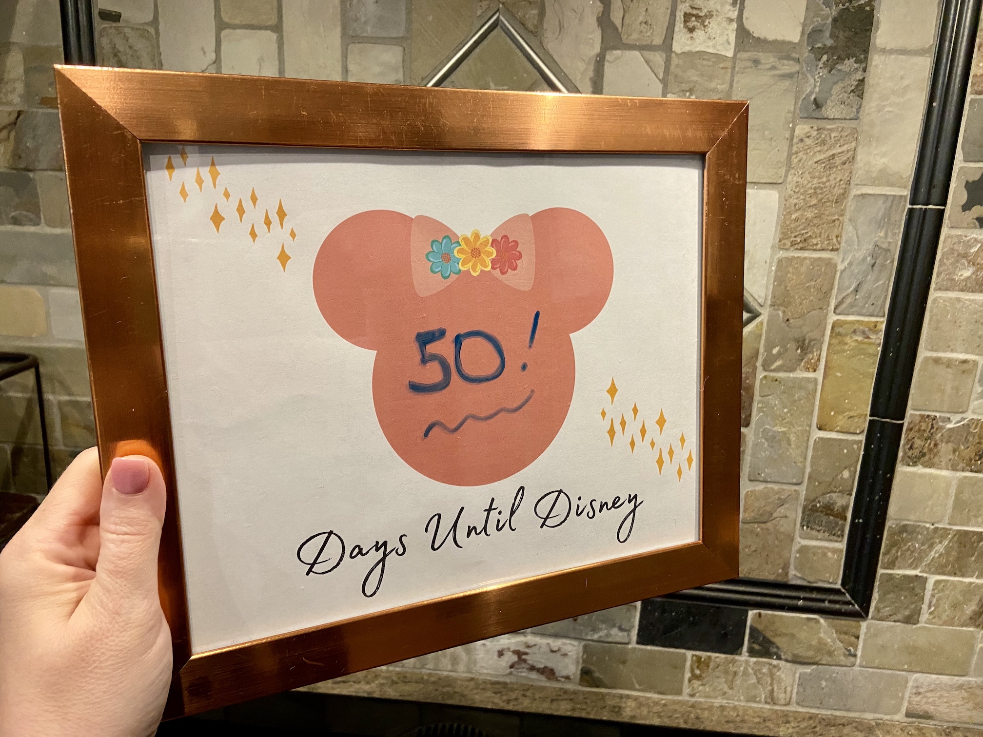 Dry Erase Disney Countdown Frame