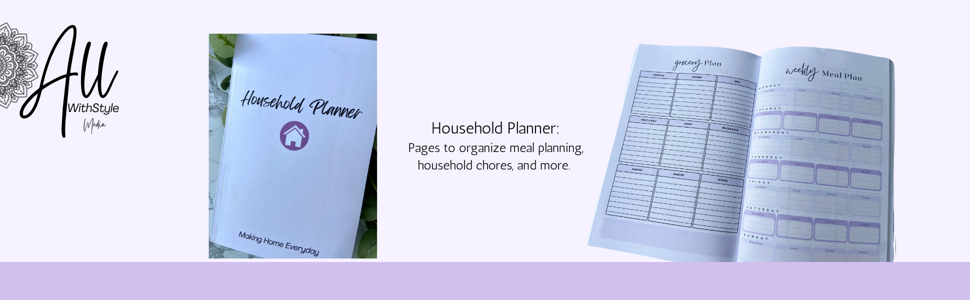 Household planner interior pages