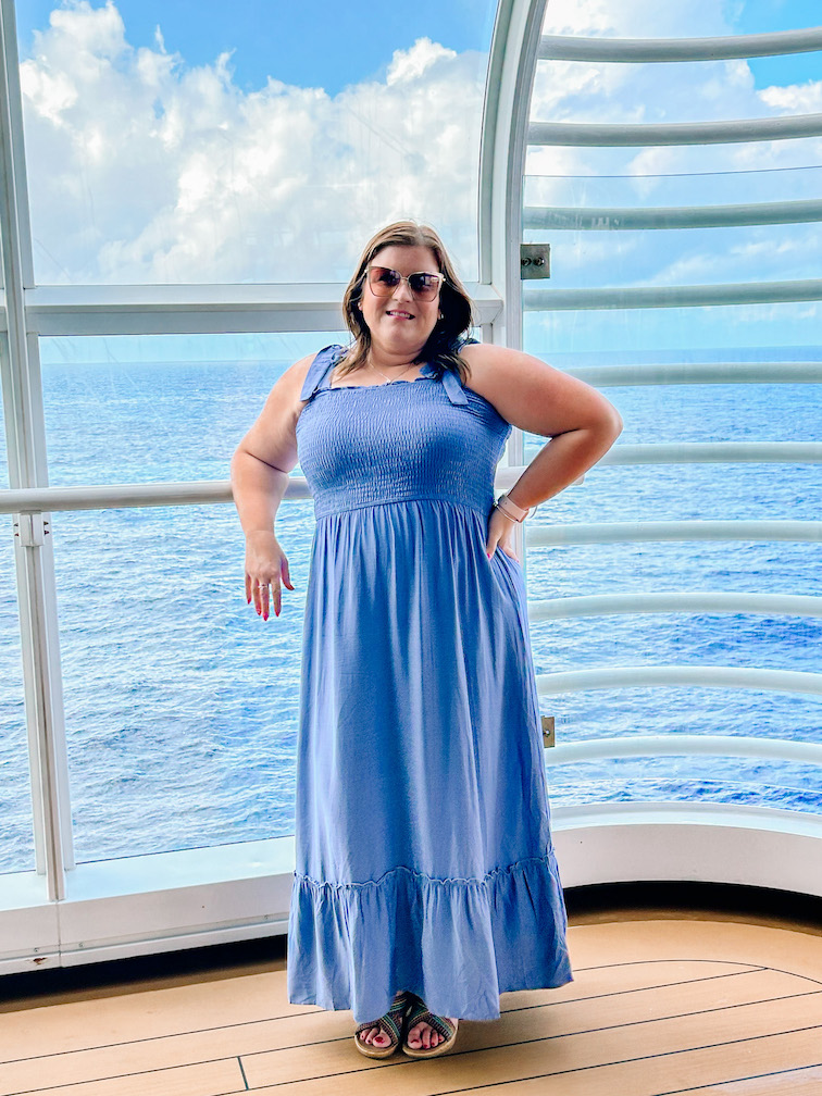 Standing on the deck of the Disney Magic