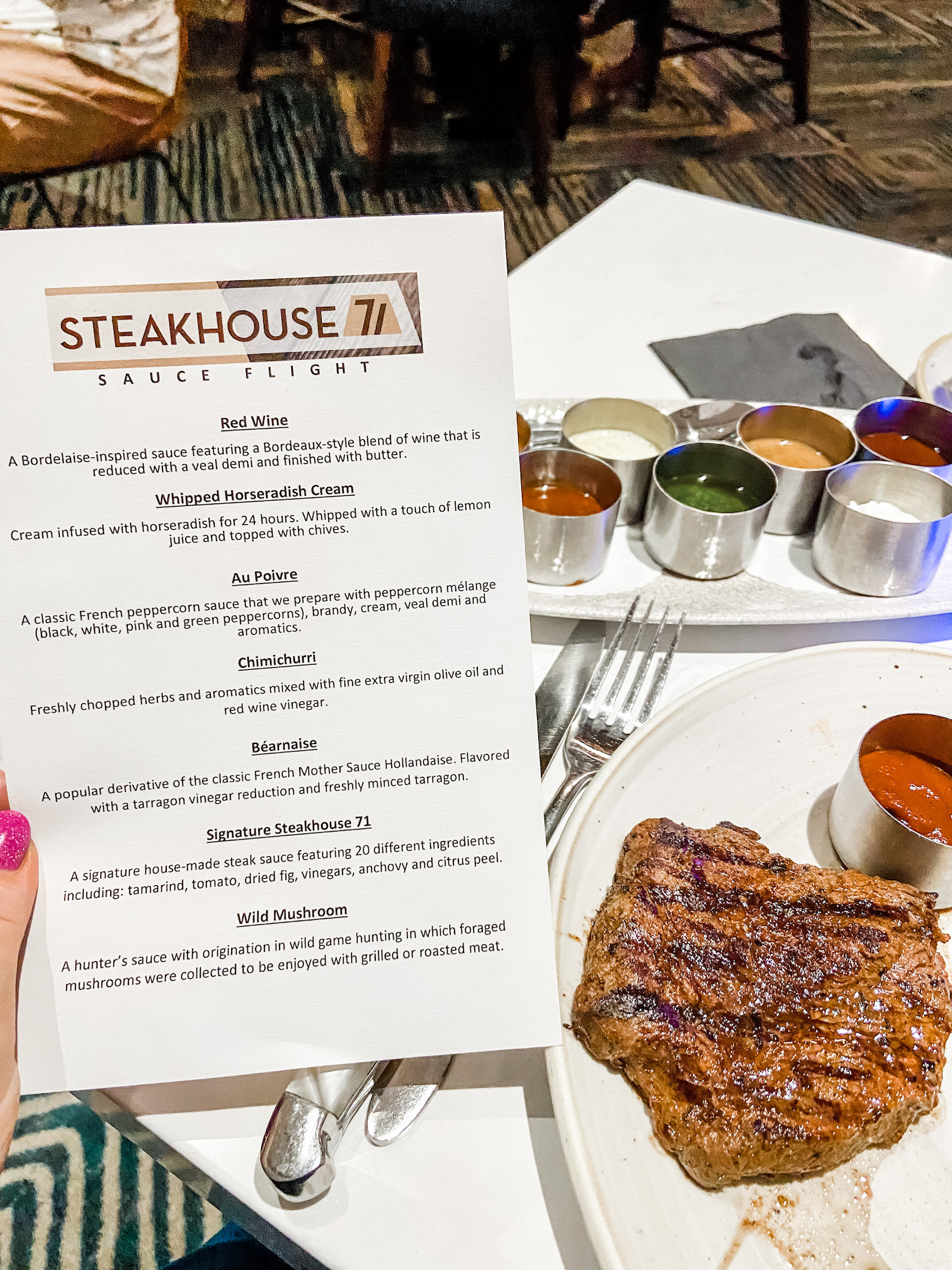 Steakhouse 71 Menu