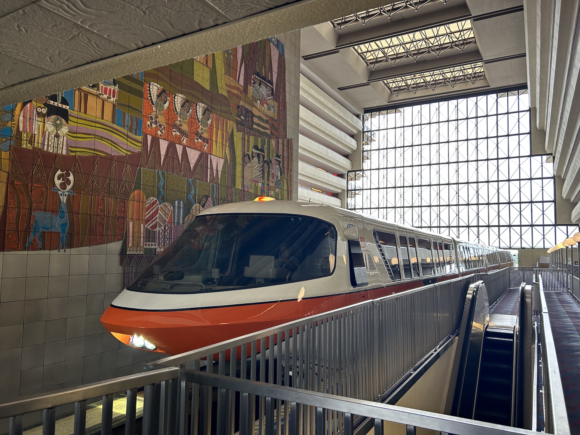 Monorail inside the Contemporary