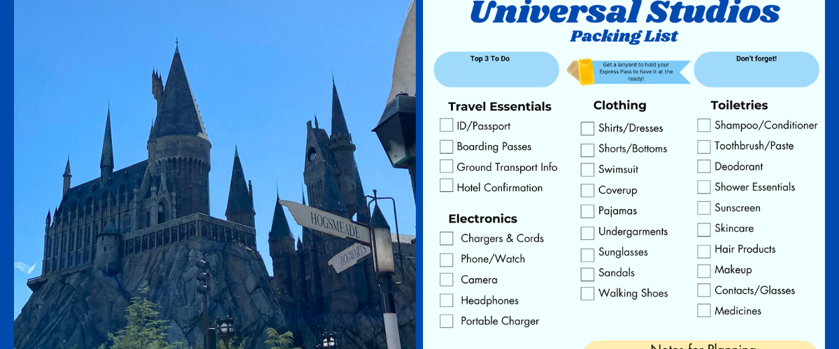 Universal Studios Packing List | Travel Planning Ideas